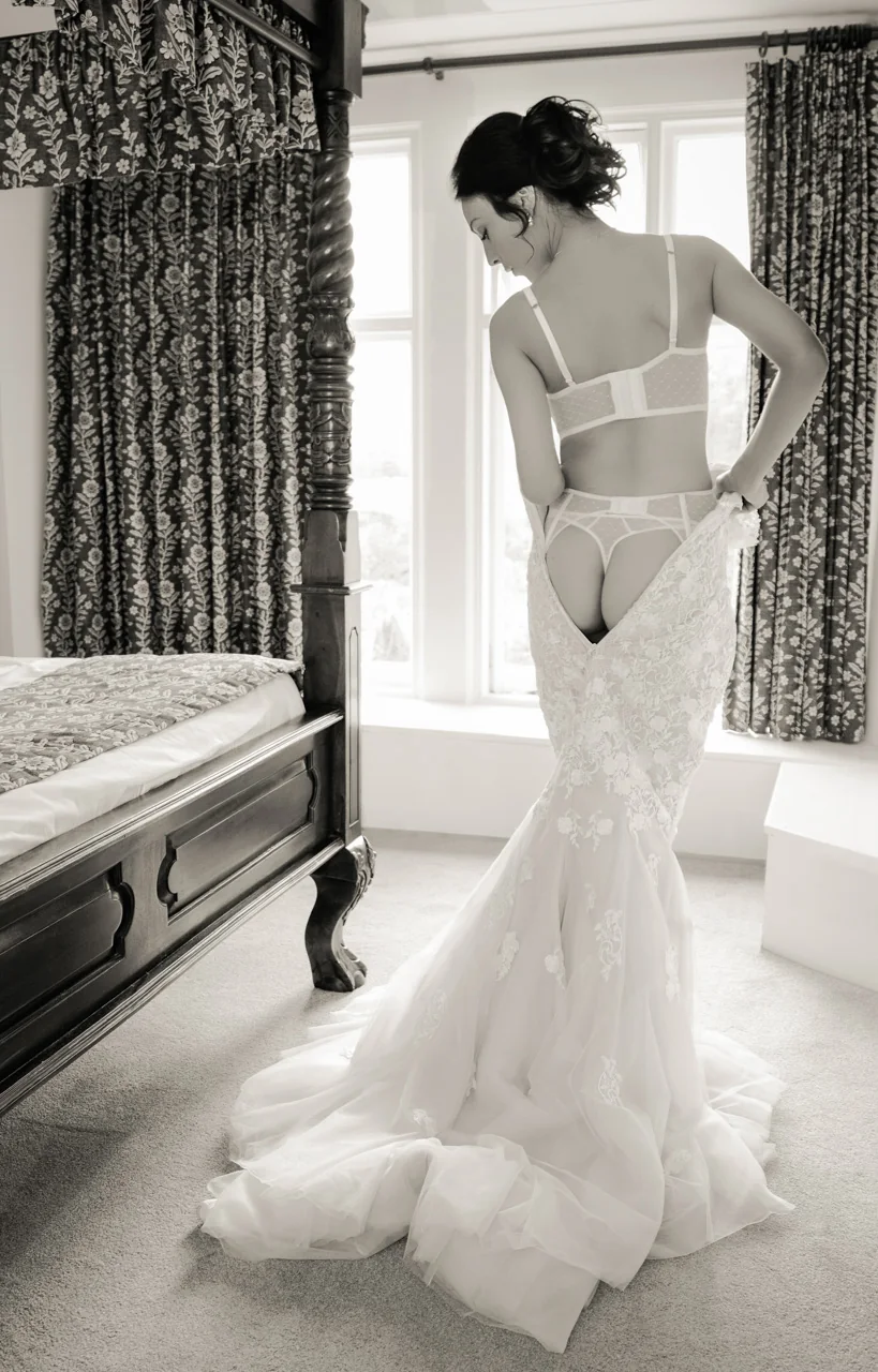 Bridal boudoir portrait by Elland-Vee in Warminster, Wiltshire