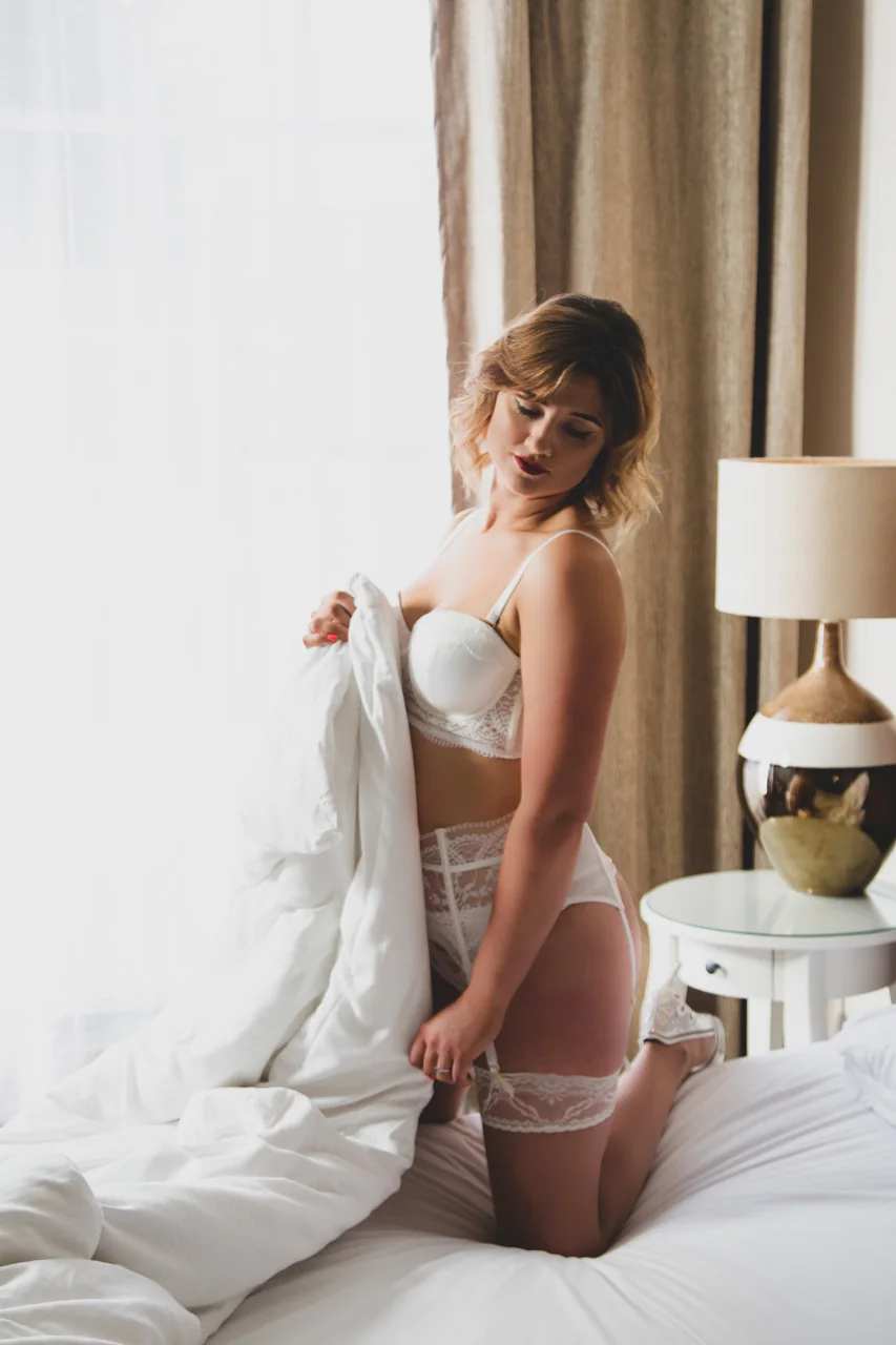 Bridal boudoir portrait