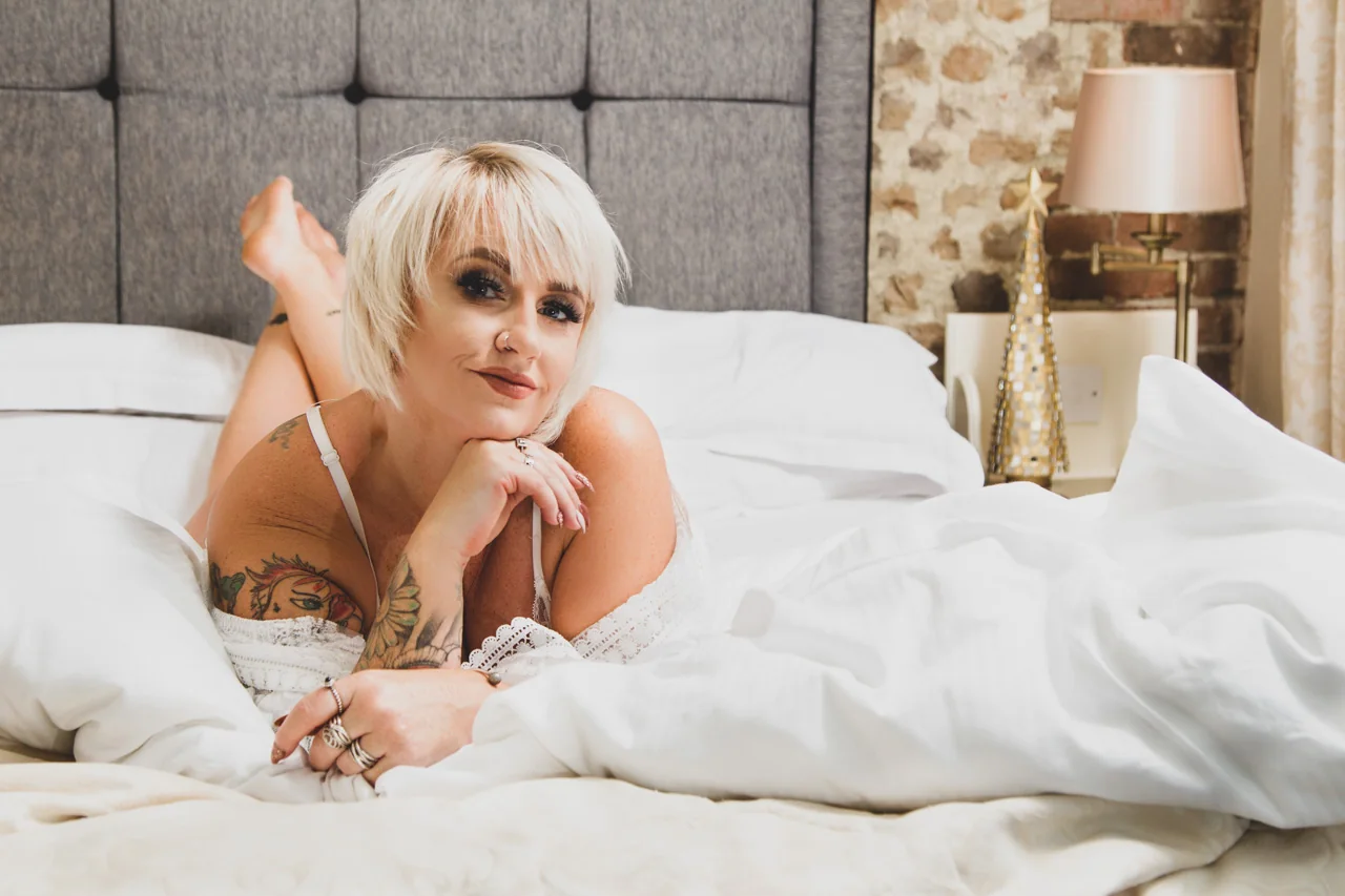 Bridal boudoir portrait