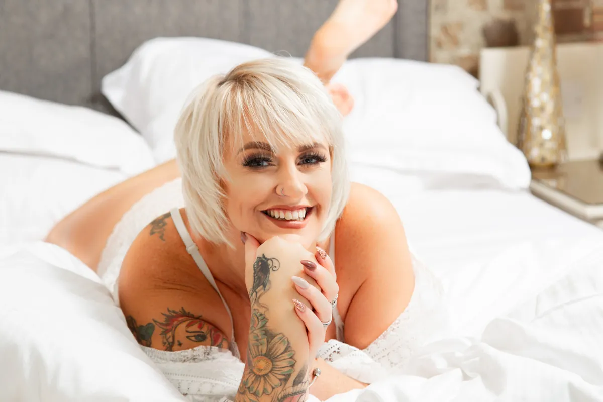 Bridal boudoir portrait
