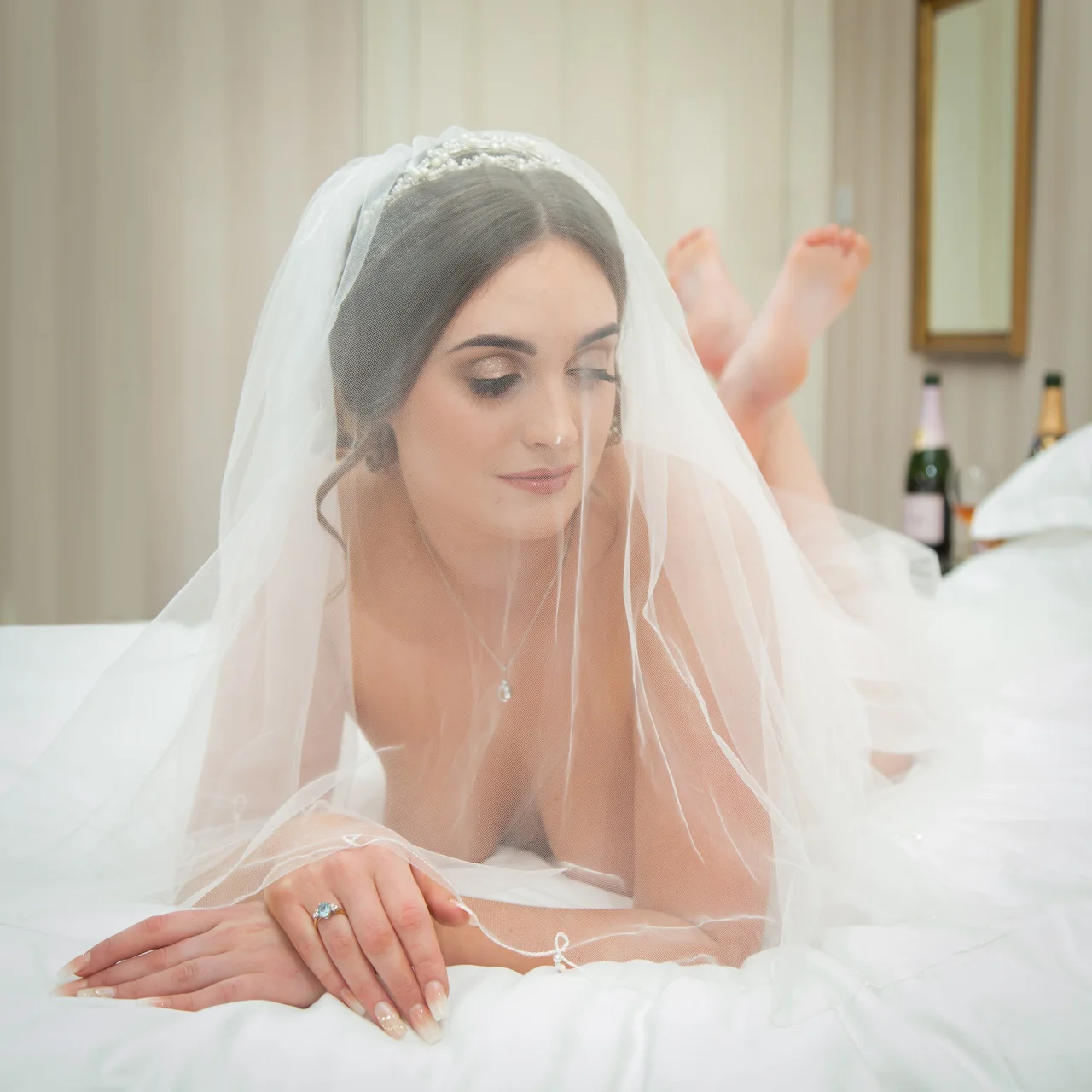 Bridal boudoir portrait