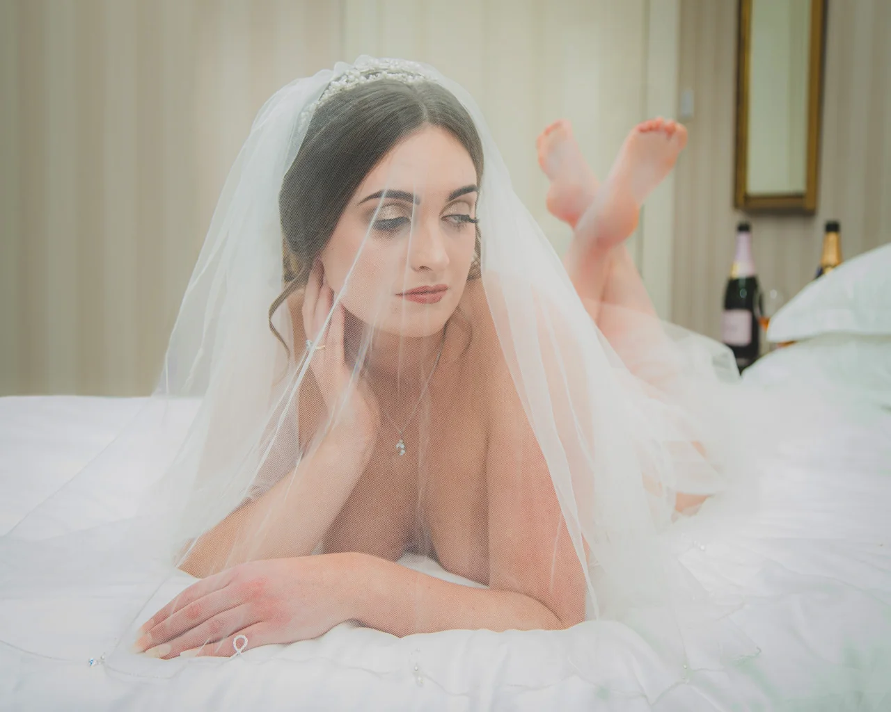 Bridal boudoir portrait