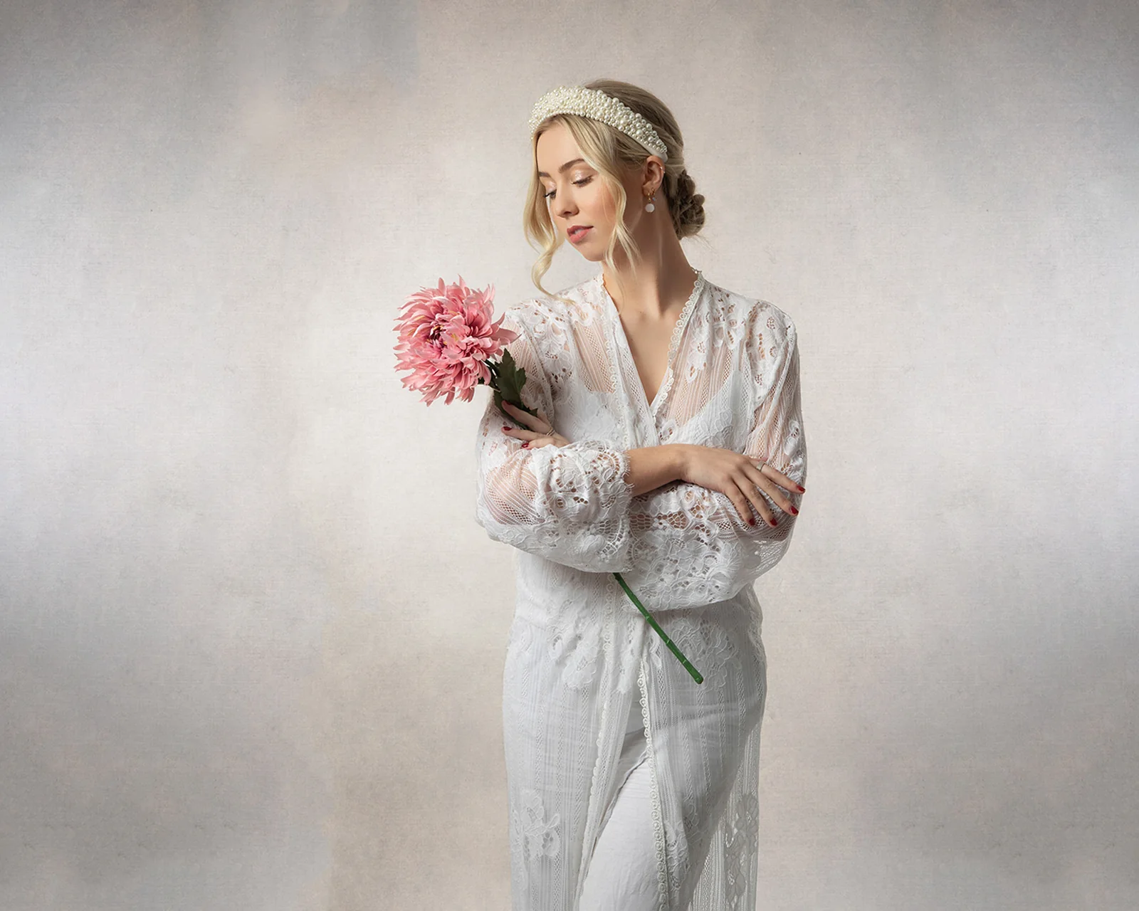 Bridal boudoir portrait